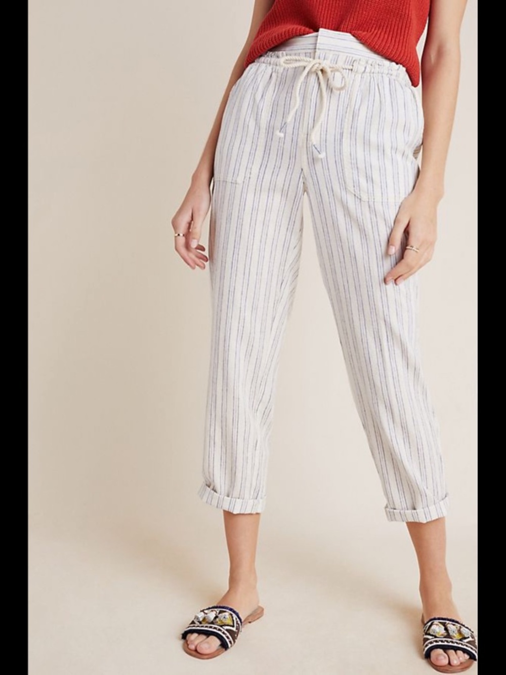 Anthropologie Seashore Striped Pants